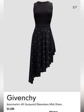 Givenchy White Asymmetric 4G Jacquard Skirt